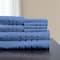 Hastings Home Hastings Home 8 Piece 100 Percent Cotton Plush Bath Towel Set - Blue 396654UEF - alternate 1